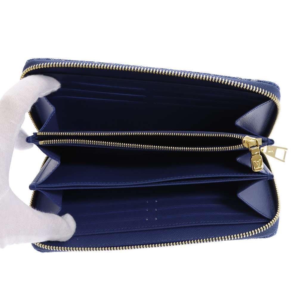 Louis Vuitton Monogram Denim Zippy Wallet Blue LV Remix - Picture 4 of 6